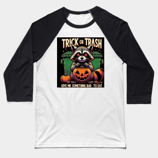 Trick Or Trash: Halloween Dracula Racoon Baseball T-Shirt